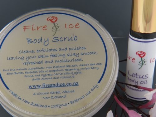 Body Roll On, Body Scrub, Beard Oil & Lavender Eye Pillow