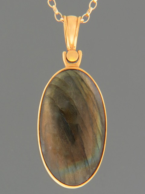 Labradorite Pendant - Gold Vermeil - LAB312GV