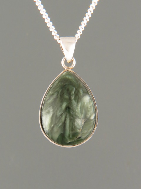 Seraphinite Pendant - Sterling Silver - SE316