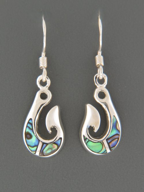 Paua Shell Earrings - Sterling Silver - PA528