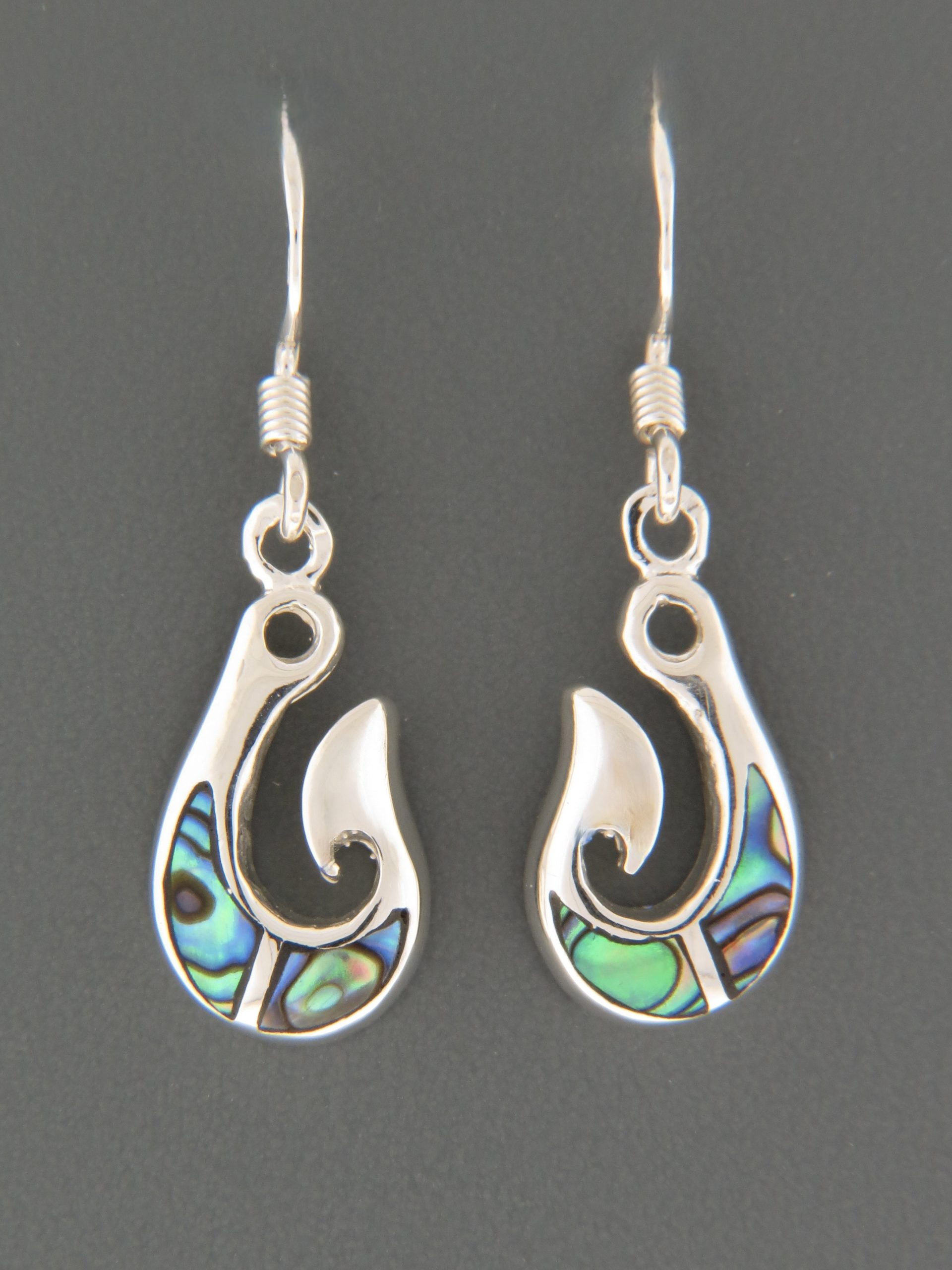Paua Shell Earrings - Sterling Silver - PA528