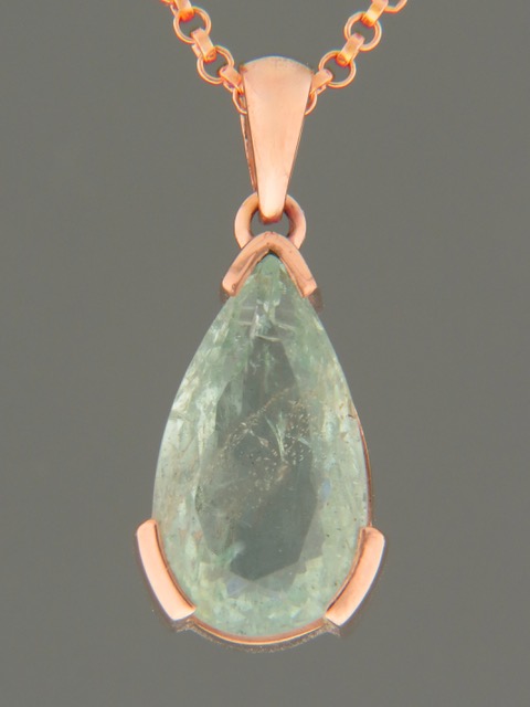 Aquamarine Pendant - Rose Gold Vermeil - AQ331RGV