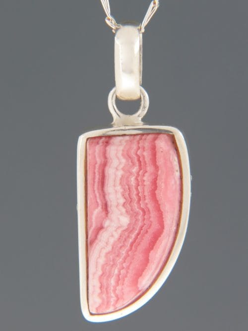 Rhodochrosite Pendant - Sterling Silver - RH316