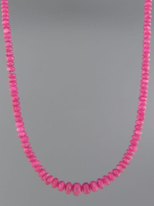Ruby Necklace - 4mm roundels - 41cm - R027