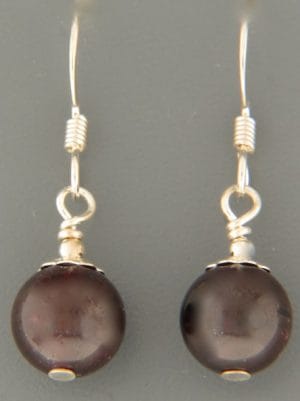 Garnet Earrings - Sterling Silver - G540