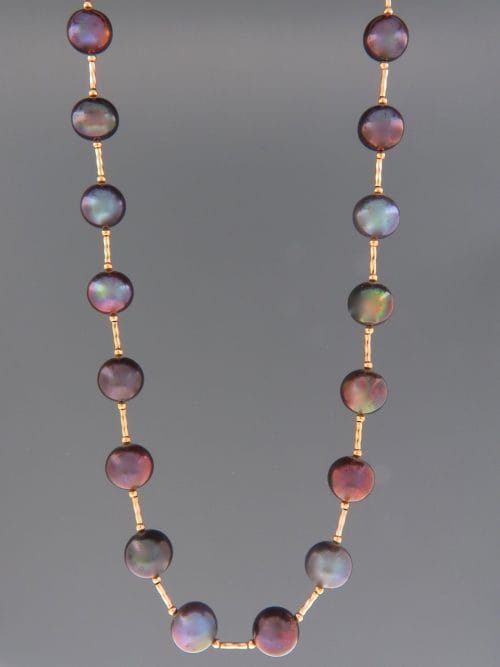 10mm Pearl Necklace with twist beads - YD10HN