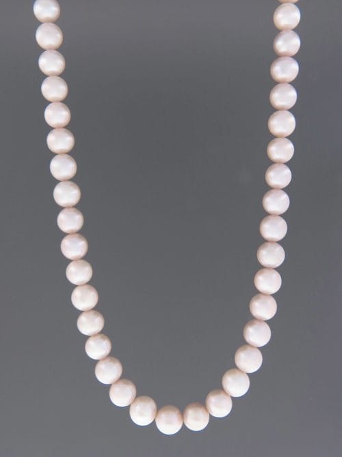 8mm Silver Pacific Pearl Necklace - YS8N