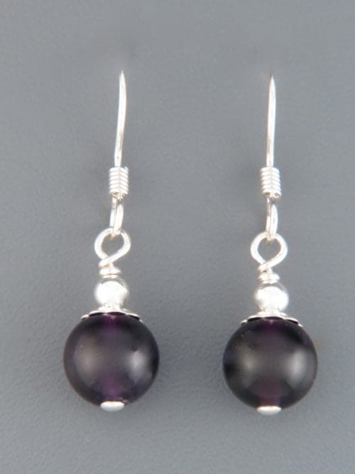 Amethyst Earrings - Sterling Silver - A535