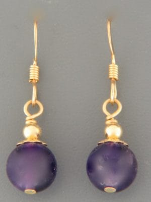 Amethyst Earrings - 14ct Gold Filled - A535G