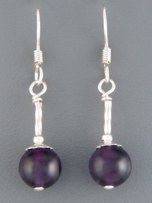 Amethyst Earrings - Sterling Silver - A533