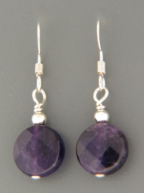 Amethyst Earrings - Sterling Silver - A574