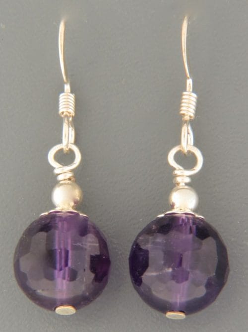 Amethyst Earrings - Sterling Silver - A581