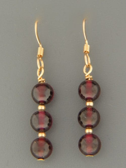 Garnet Earrings - 14ct Gold Filled - G511G