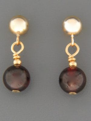 Garnet Earrings - 14ct Gold Filled - G527G