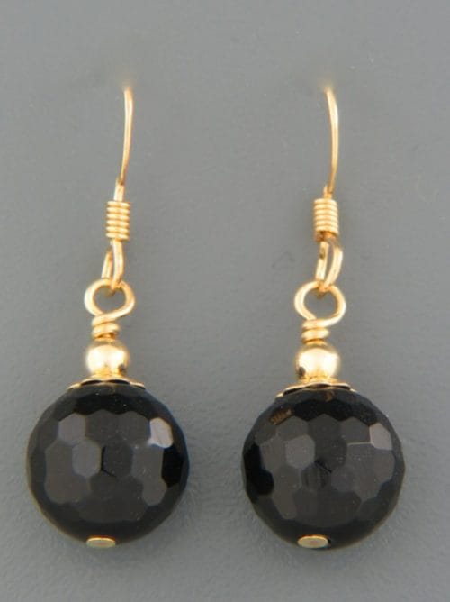 Onyx Earrings - 14ct Gold Filled - OX507G