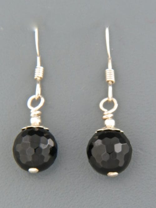 Onyx Earrings - Sterling Silver - OX530