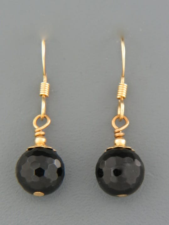 Onyx Earrings - 14ct Gold Filled - OX530G