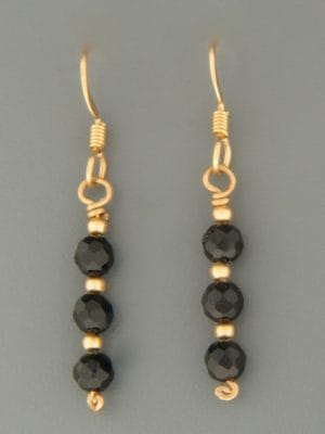 Onyx Earrings - 14ct Gold Filled - OX517G