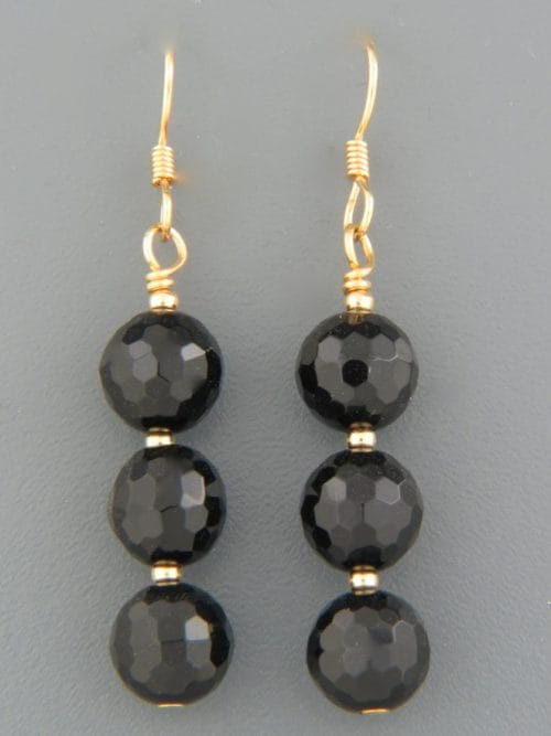 Onyx Earrings - 14ct Gold Filled - OX503G