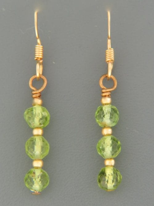 Peridot Earrings - 14ct Gold Filled - P508G