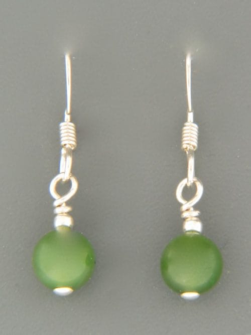 Jade Earrings - Sterling Silver - J520
