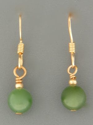 Jade Earrings - 14ct Gold Filled - J520G