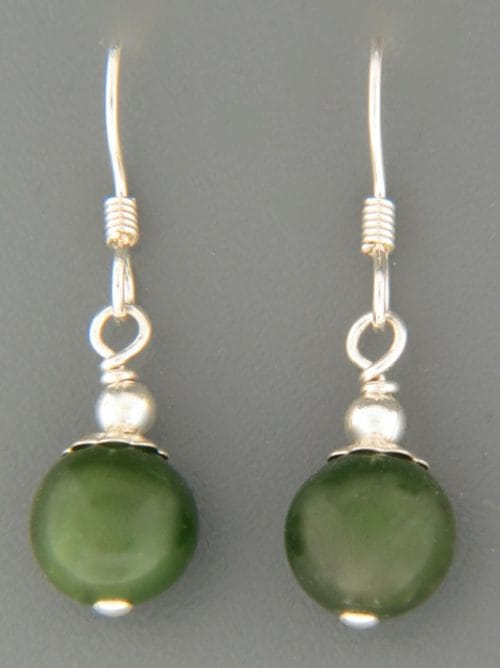 Jade Earrings - Sterling Silver - J518