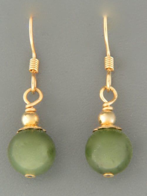 Jade Earrings - 14ct Gold Filled - J518G