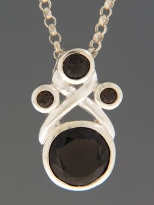 Smokey Quartz Pendant - Sterling Silver - SQ431
