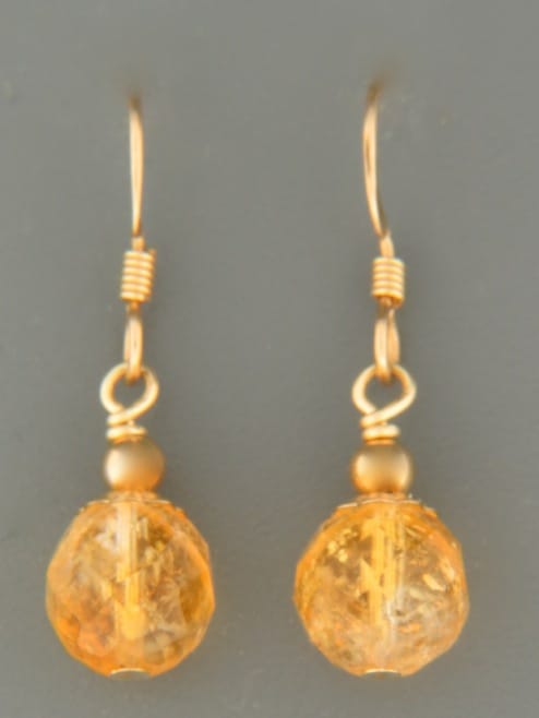 Citrine Earrings - 14ct Gold Filled - C514G
