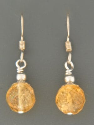 Citrine Earrings - Sterling Silver - C514