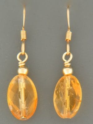 Citrine Earrings - 14ct Gold Filled - C517G
