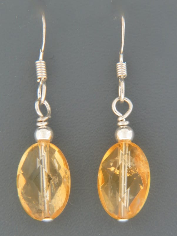 Citrine Earrings - Sterling Silver - C517