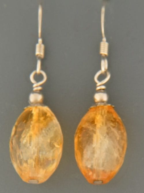 Citrine Earrings - Sterling Silver - C518