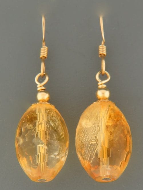 Citrine Earrings - 14ct Gold Filled - C519G