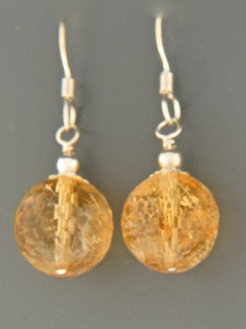 Citrine Earrings - Sterling Silver - C515