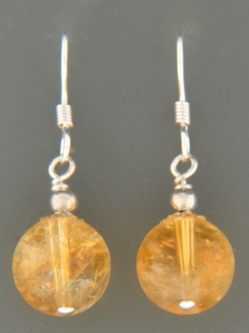 Citrine Earrings - Sterling Silver - C516