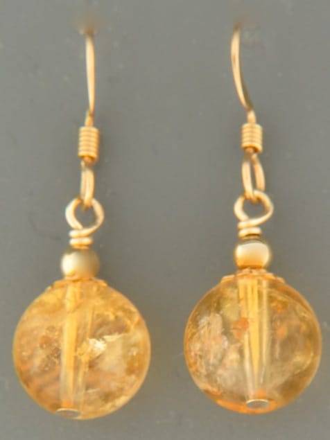Citrine Earrings - 14ct Gold Filled - C516G