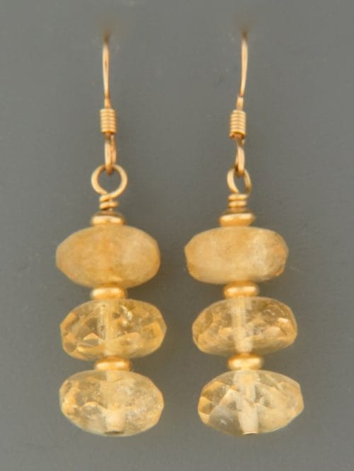 Citrine Earrings - 14ct Gold Filled - C522G