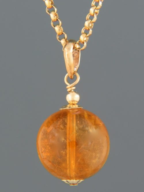 Citrine Pendant - 14ct Gold Filled - C337