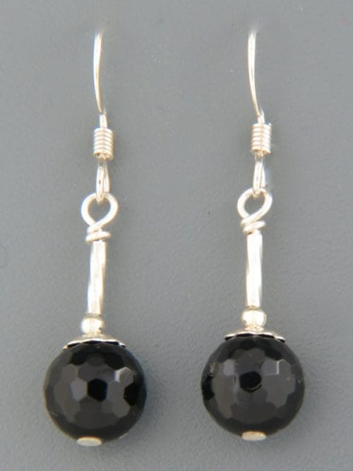Onyx Earrings - Sterling Silver - OX508