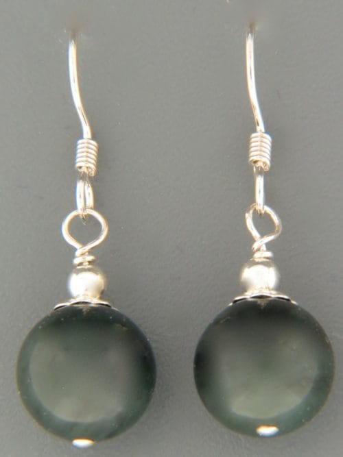 Jade Earrings - Sterling Silver - J551