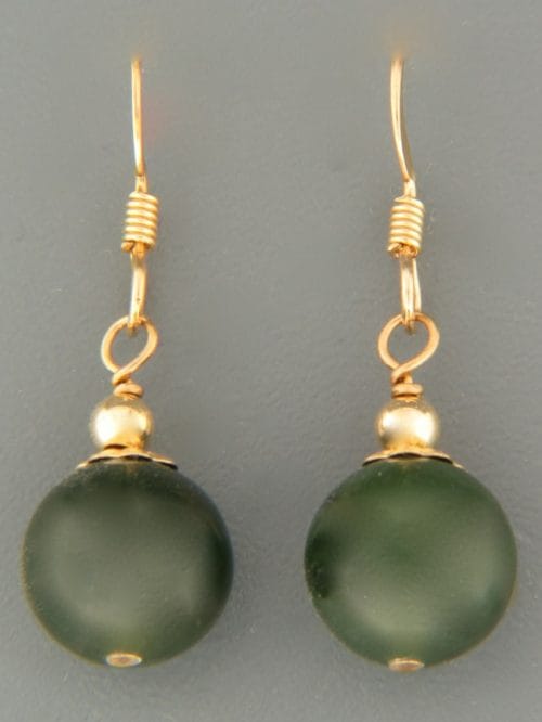 Jade Earrings - 14ct Gold Filled - J551G
