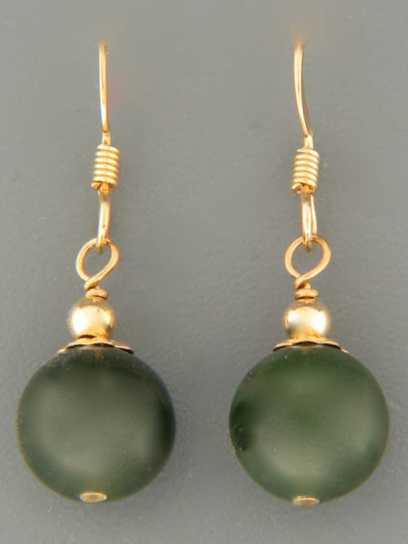 Jade Earrings - 14ct Gold Filled - J551G