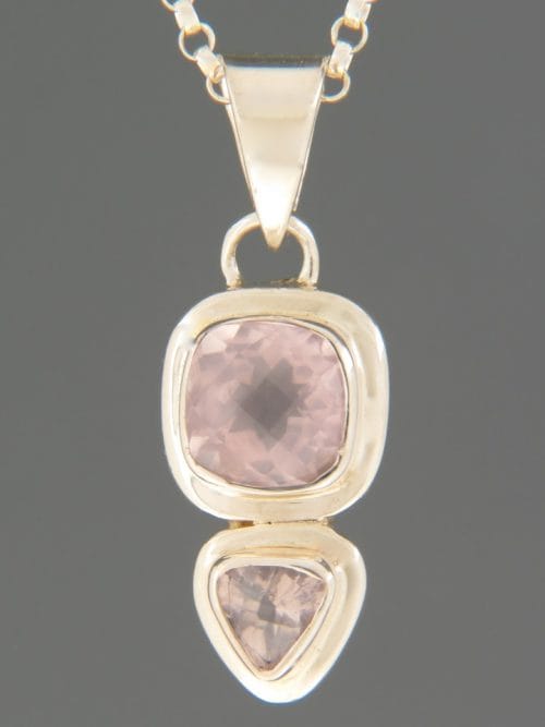 Rose Quartz Pendant - Sterling Silver - RQ356