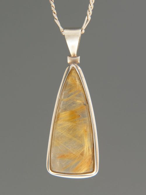 Rutile Quartz Pendant - Sterling Silver - RU322