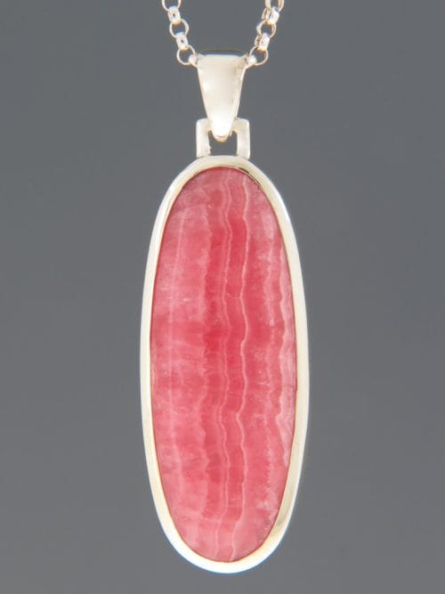 Rhodochrosite Pendant - Sterling Silver - RH305