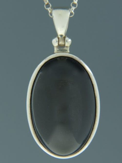 Black Star Diopside Pendant - Sterling Silver - SD304