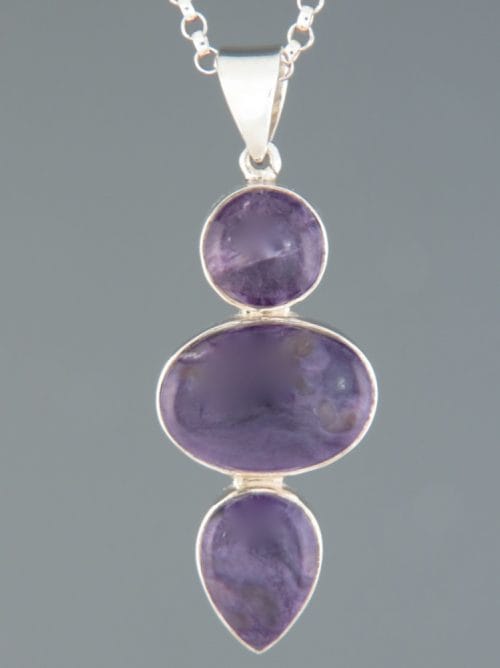 Charoite Pendant - Sterling Silver - CH398