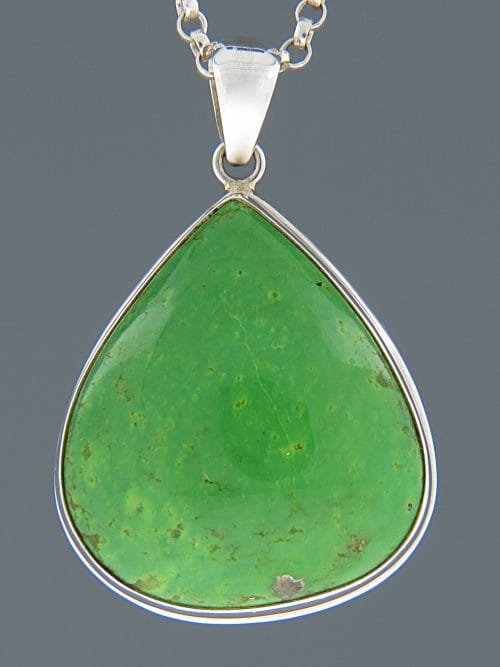 Gaspeite Pendant - Sterling Silver - GA309